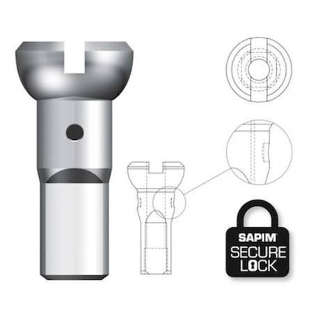 NIPLE SAPIM ALU DOUBLE SQUARE SECURE LOCK ROSCA 14G(2.0MM) SILVER