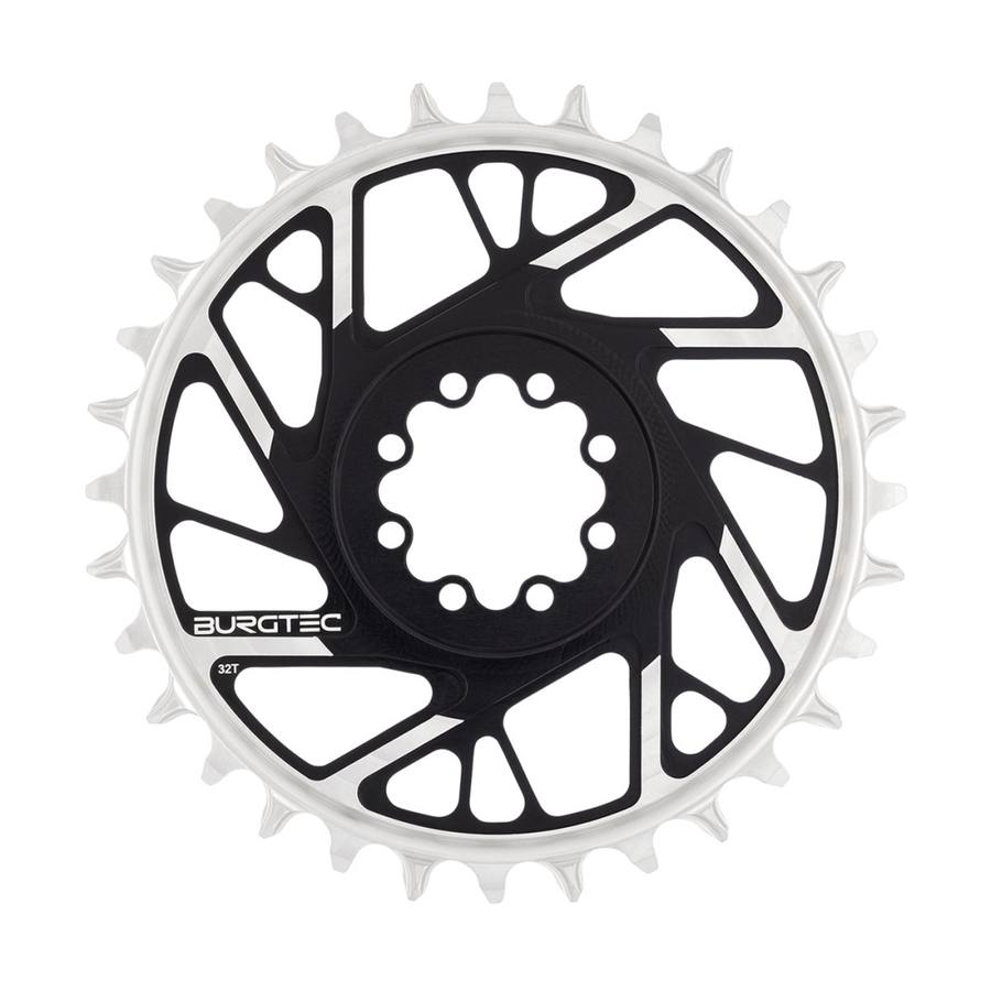 Burgtec - 3mm Offset Thick Thin Chainring for SRAM 8-Bolt T-Type Black 30T
