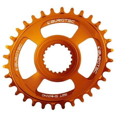 Burgetc - Shimano Direct Mount Thick Thin Chainring Oval 30T Iron Bro Orange