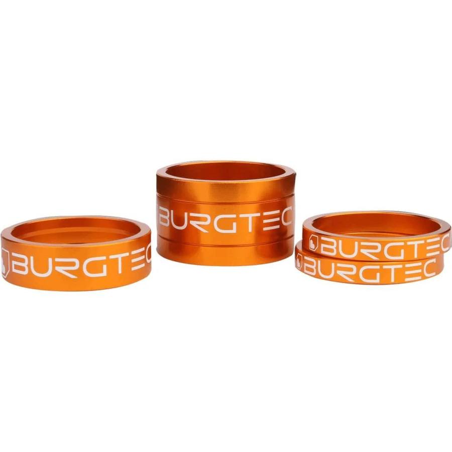 Burgtec - Espaciadores Iron Bro Orange (5mm Spacer x2, 10mm Spacer, 20mm Spacer)