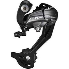 Desviador trasero Shimano Altus RD-M370-SGS - 9 vel, Largo, Negro