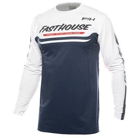 FASTHOUSE- Helix Circuit LS Jersey-  NAVY/WHITE/RED M