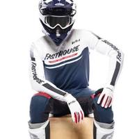 FASTHOUSE- Helix Circuit LS Jersey-  NAVY/WHITE/RED M — imagen 3