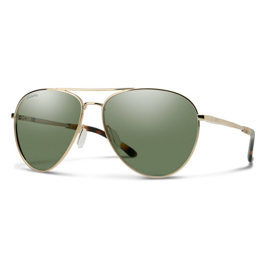 SMITH  -  Layback Gold + Chromapop Polarized Gray Green Lens